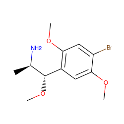 COc1cc([C@H](OC)[C@@H](C)N)c(OC)cc1Br ZINC000013585290