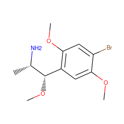 COc1cc([C@H](OC)[C@H](C)N)c(OC)cc1Br ZINC000013585294