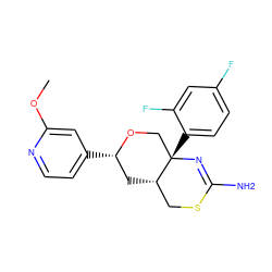 COc1cc([C@H]2C[C@H]3CSC(N)=N[C@@]3(c3ccc(F)cc3F)CO2)ccn1 ZINC000169708458