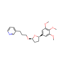 COc1cc([C@H]2CC[C@@H](OCCCc3cccnc3)O2)cc(OC)c1OC ZINC000029309667