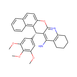 COc1cc([C@H]2c3c(nc4c(c3N)CCCC4)Oc3ccc4ccccc4c32)cc(OC)c1OC ZINC000071319308