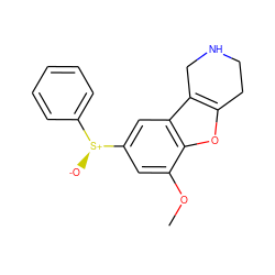 COc1cc([S@@+]([O-])c2ccccc2)cc2c3c(oc12)CCNC3 ZINC000147551100