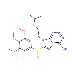 COc1cc([S@@+]([O-])c2nc3c(N)ncnc3n2CCOC(C)C)cc(OC)c1OC ZINC000013642839