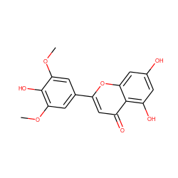 COc1cc(-c2cc(=O)c3c(O)cc(O)cc3o2)cc(OC)c1O ZINC000005998961