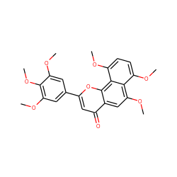 COc1cc(-c2cc(=O)c3cc(OC)c4c(OC)ccc(OC)c4c3o2)cc(OC)c1OC ZINC000299855586