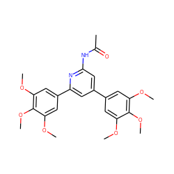 COc1cc(-c2cc(NC(C)=O)nc(-c3cc(OC)c(OC)c(OC)c3)c2)cc(OC)c1OC ZINC001772606458