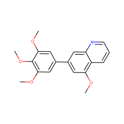 COc1cc(-c2cc(OC)c3cccnc3c2)cc(OC)c1OC ZINC000146161909