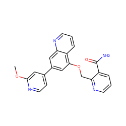 COc1cc(-c2cc(OCc3ncccc3C(N)=O)c3cccnc3c2)ccn1 ZINC000147854727