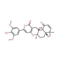 COc1cc(-c2cc3c(c(=O)o2)C[C@]2(O)[C@@]4(C)C(=O)C=CC(C)(C)[C@]4(O)CC[C@@]2(C)O3)cc(OC)c1O ZINC000031460312