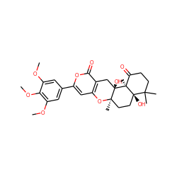 COc1cc(-c2cc3c(c(=O)o2)C[C@]2(O)[C@@]4(C)C(=O)CCC(C)(C)[C@]4(O)CC[C@@]2(C)O3)cc(OC)c1OC ZINC000040893025