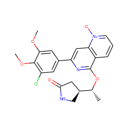 COc1cc(-c2cc3c(ccc[n+]3[O-])c(O[C@H](C)[C@H]3CNC(=O)C3)n2)cc(Cl)c1OC ZINC000141839448