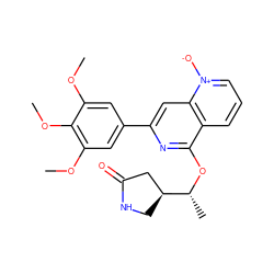 COc1cc(-c2cc3c(ccc[n+]3[O-])c(O[C@H](C)[C@H]3CNC(=O)C3)n2)cc(OC)c1OC ZINC000141893652