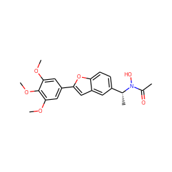 COc1cc(-c2cc3cc([C@@H](C)N(O)C(C)=O)ccc3o2)cc(OC)c1OC ZINC000013738946