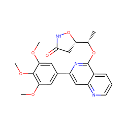 COc1cc(-c2cc3ncccc3c(O[C@@H](C)[C@@H]3CC(=O)NO3)n2)cc(OC)c1OC ZINC000141876070