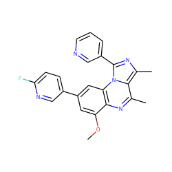 COc1cc(-c2ccc(F)nc2)cc2c1nc(C)c1c(C)nc(-c3cccnc3)n12 ZINC000653785040