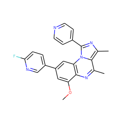 COc1cc(-c2ccc(F)nc2)cc2c1nc(C)c1c(C)nc(-c3ccncc3)n12 ZINC000653785024