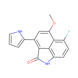 COc1cc(-c2ccc[nH]2)c2c3c(ccc(F)c13)NC2=O ZINC000000003491