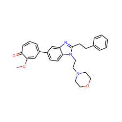 COc1cc(-c2ccc3c(c2)nc(CCc2ccccc2)n3CCN2CCOCC2)cccc1=O ZINC000263621360