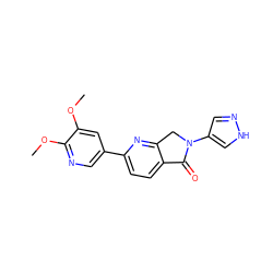 COc1cc(-c2ccc3c(n2)CN(c2cn[nH]c2)C3=O)cnc1OC ZINC000168811662