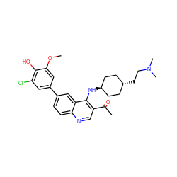 COc1cc(-c2ccc3ncc(C(C)=O)c(N[C@H]4CC[C@H](CCN(C)C)CC4)c3c2)cc(Cl)c1O ZINC000473165189