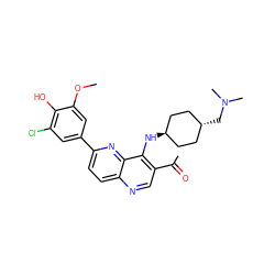 COc1cc(-c2ccc3ncc(C(C)=O)c(N[C@H]4CC[C@H](CN(C)C)CC4)c3n2)cc(Cl)c1O ZINC000473213482