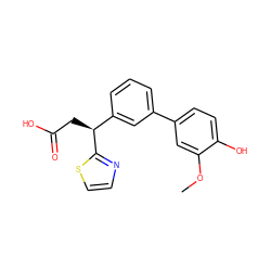 COc1cc(-c2cccc([C@H](CC(=O)O)c3nccs3)c2)ccc1O ZINC001772599032