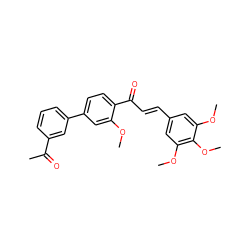 COc1cc(-c2cccc(C(C)=O)c2)ccc1C(=O)/C=C/c1cc(OC)c(OC)c(OC)c1 ZINC000029325589