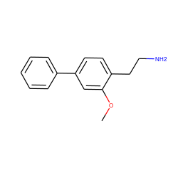 COc1cc(-c2ccccc2)ccc1CCN ZINC000013864190