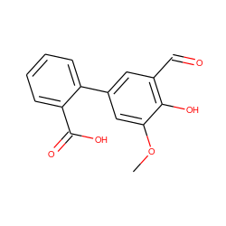 COc1cc(-c2ccccc2C(=O)O)cc(C=O)c1O ZINC000169699656