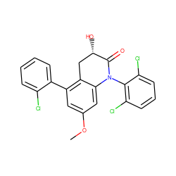 COc1cc(-c2ccccc2Cl)c2c(c1)N(c1c(Cl)cccc1Cl)C(=O)[C@@H](O)C2 ZINC000029125707