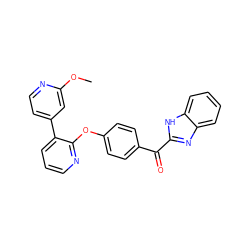 COc1cc(-c2cccnc2Oc2ccc(C(=O)c3nc4ccccc4[nH]3)cc2)ccn1 ZINC000148319813