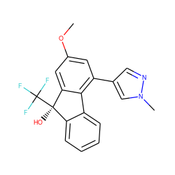 COc1cc(-c2cnn(C)c2)c2c(c1)[C@](O)(C(F)(F)F)c1ccccc1-2 ZINC000144858001