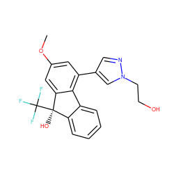 COc1cc(-c2cnn(CCO)c2)c2c(c1)[C@](O)(C(F)(F)F)c1ccccc1-2 ZINC000144856789