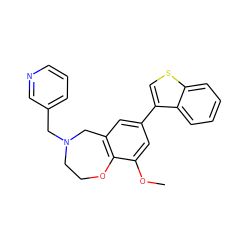 COc1cc(-c2csc3ccccc23)cc2c1OCCN(Cc1cccnc1)C2 ZINC000023191858