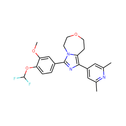 COc1cc(-c2nc(-c3cc(C)nc(C)c3)c3n2CCOCC3)ccc1OC(F)F ZINC001772571621