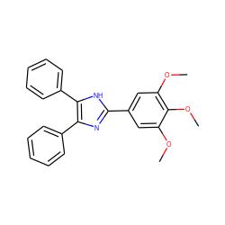 COc1cc(-c2nc(-c3ccccc3)c(-c3ccccc3)[nH]2)cc(OC)c1OC ZINC000000809292