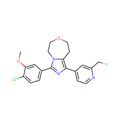 COc1cc(-c2nc(-c3ccnc(CF)c3)c3n2CCOCC3)ccc1Cl ZINC001772632308