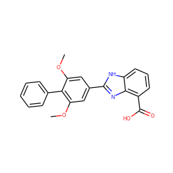 COc1cc(-c2nc3c(C(=O)O)cccc3[nH]2)cc(OC)c1-c1ccccc1 ZINC000113981712