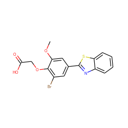 COc1cc(-c2nc3ccccc3s2)cc(Br)c1OCC(=O)O ZINC000002848315