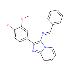 COc1cc(-c2nc3ccccn3c2/N=C/c2ccccc2)ccc1O ZINC000096803780