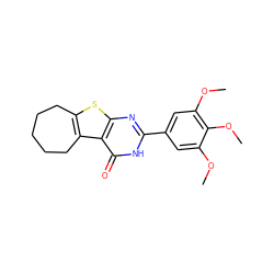 COc1cc(-c2nc3sc4c(c3c(=O)[nH]2)CCCCC4)cc(OC)c1OC ZINC000028125967