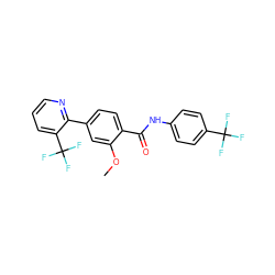 COc1cc(-c2ncccc2C(F)(F)F)ccc1C(=O)Nc1ccc(C(F)(F)F)cc1 ZINC000038149585