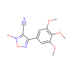 COc1cc(-c2no[n+]([O-])c2C#N)cc(OC)c1OC ZINC000013831316