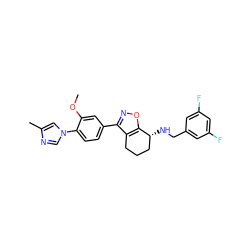 COc1cc(-c2noc3c2CCC[C@H]3NCc2cc(F)cc(F)c2)ccc1-n1cnc(C)c1 ZINC000096929932