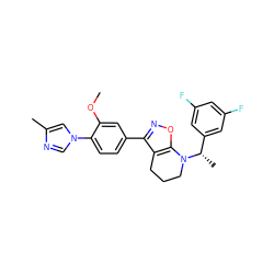 COc1cc(-c2noc3c2CCCN3[C@@H](C)c2cc(F)cc(F)c2)ccc1-n1cnc(C)c1 ZINC000066101298