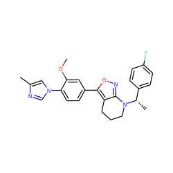 COc1cc(-c2onc3c2CCCN3[C@@H](C)c2ccc(F)cc2)ccc1-n1cnc(C)c1 ZINC000066101768