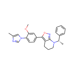 COc1cc(-c2onc3c2CCCN3[C@@H](C)c2ccccc2)ccc1-n1cnc(C)c1 ZINC000066104506