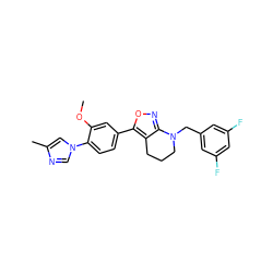 COc1cc(-c2onc3c2CCCN3Cc2cc(F)cc(F)c2)ccc1-n1cnc(C)c1 ZINC000066103127