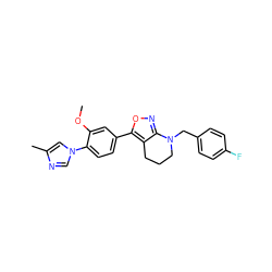 COc1cc(-c2onc3c2CCCN3Cc2ccc(F)cc2)ccc1-n1cnc(C)c1 ZINC000066104508