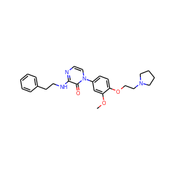 COc1cc(-n2ccnc(NCCc3ccccc3)c2=O)ccc1OCCN1CCCC1 ZINC000040895851